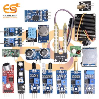 Combo of Sensor Modules Kit Compatible with Uno R3, Mega 2560 (19pcs)